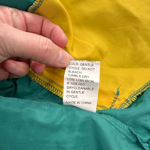 Shein Retro Vintage-Inspired Colorblock Windbreaker Jacket M Y2K 90s Full Zip - Picture 4 of 12